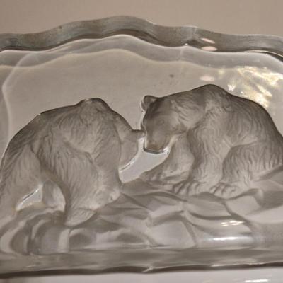 Bear Etching In Glass