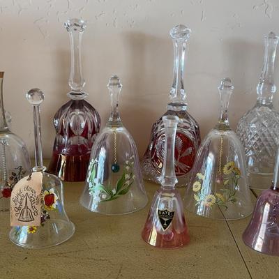 Collection Of Crystal and Glass Bells