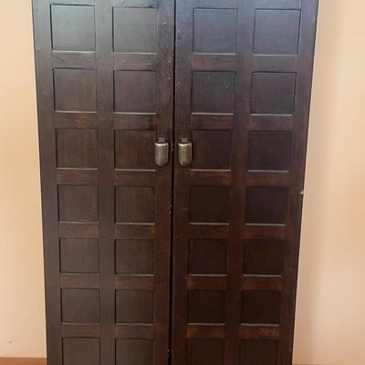 Unassuming Jewelry Cabinet with Dark Finish