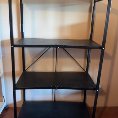 Origami Black Metal Collapsible Storage Shelf