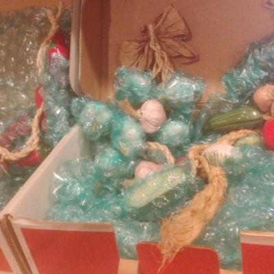 Hanging Ceramic Chilies, Garlic And Vegetables (3)