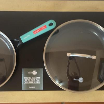 Two Brand New GreenPan Nonstick, Silicone Handle Pans