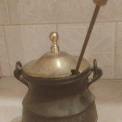 Antique Cast Iron Fire Starter/Smudge Pot