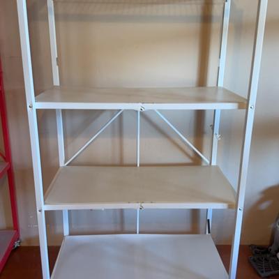 Origami White Metal Collapsible Shelf