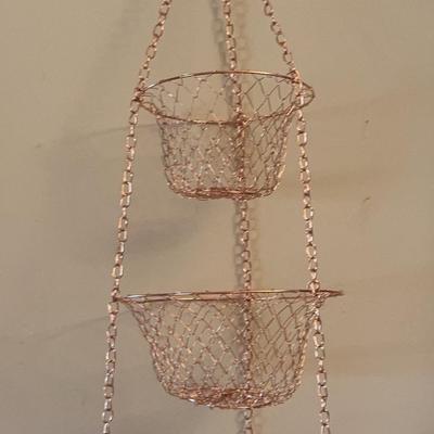Copper Wire Hanging Basket