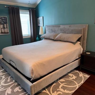 King bed with back-lit headboard