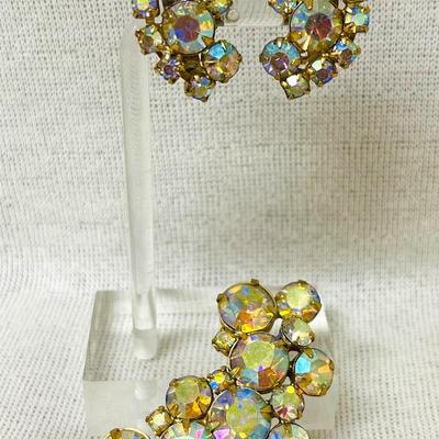 Vintage Brooch and Earring Set