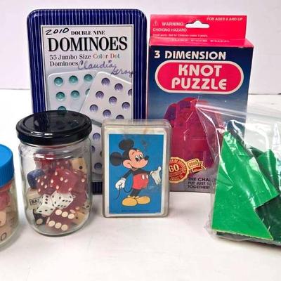 "Dominoes," Playing Cards, and Jars of Dice