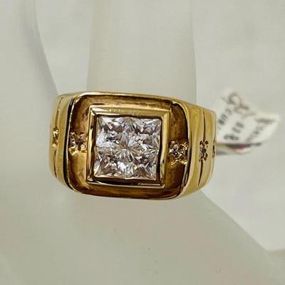 NWT 18KEG Square CZ Ring