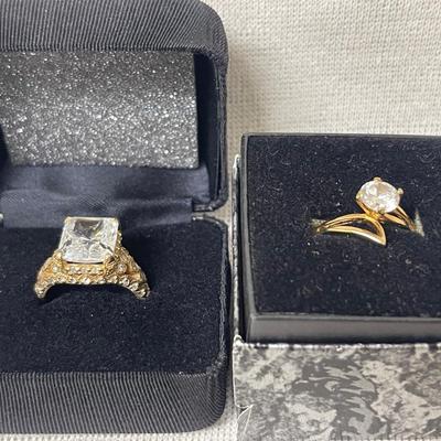 Sterling Silver Gold-tone Statement Rings