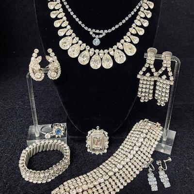 Vintage Rhinestone Cocktail Hour Jewelry
