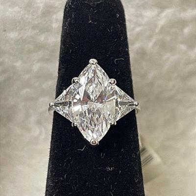 18KGE Cubic Zirconia Statement Ring 