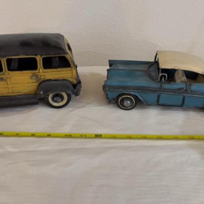 Set Of 2- Tin Model Cars