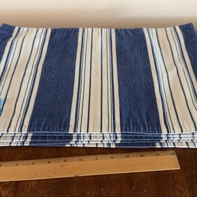 Set Of Eight Denim Placemats 18 x 11 1/2