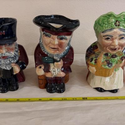 Set Of Three Toby Jugs