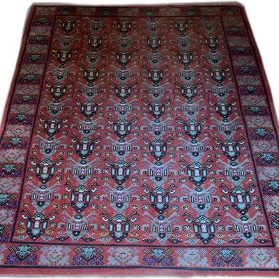 Tunisian Hand-Knotted Red Oriental Rug - 5’8” x 7’9”
