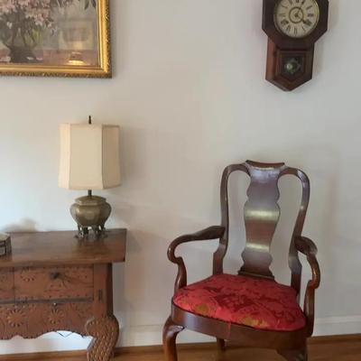 Vintage Ceramic Table Lamp with Shade
