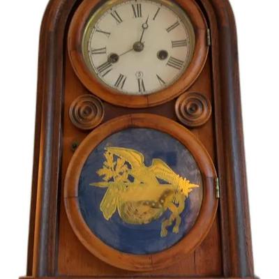 Antique 1870s Ingraham Venetian #2 Cottage Mantle / Parlor Clock - 15 1/2 Tall
