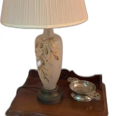 Vintage Floral Table Lamp with Shade
