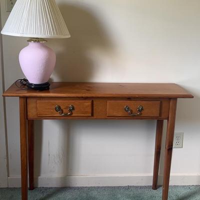Console Table and Lamp