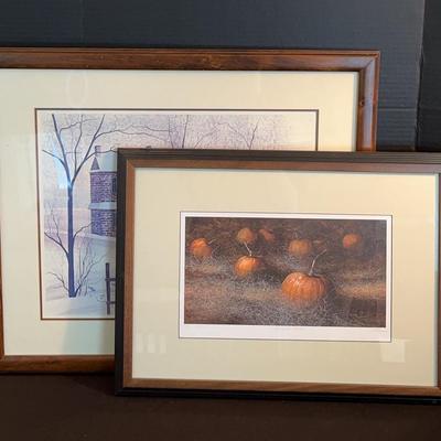Framed Art With Pumpkins (2)