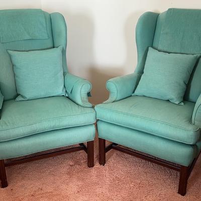 Wingback Chairs  (Green)