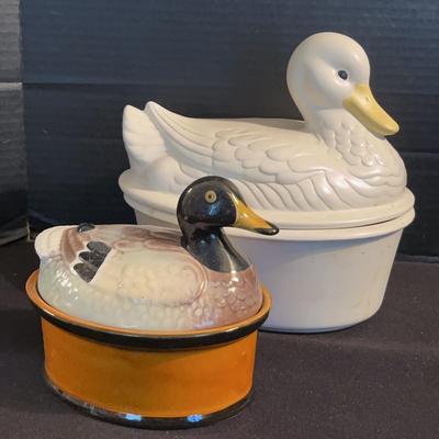 Duck Covered Casserole Dishes (2)