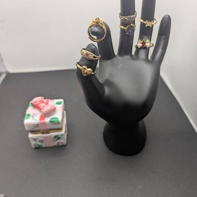 7 Goldtone & Silvertone Rings With Ben Bridge Included