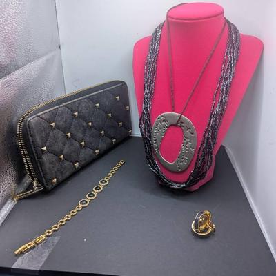 Michael Kors Wallet, Annie Adams Metal Hammered Pendant Plus 