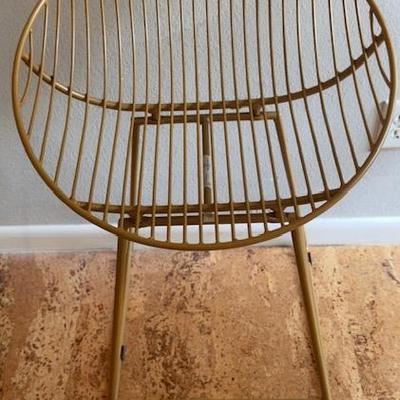 Gold Metal Bar Stool (Counter Height) 