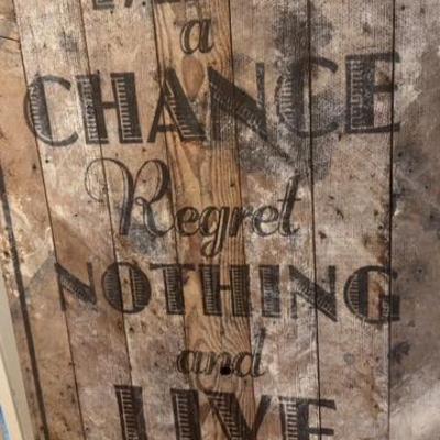 Large Wooden Rustic Artwork (approx. 5 feet by 3 feet) 