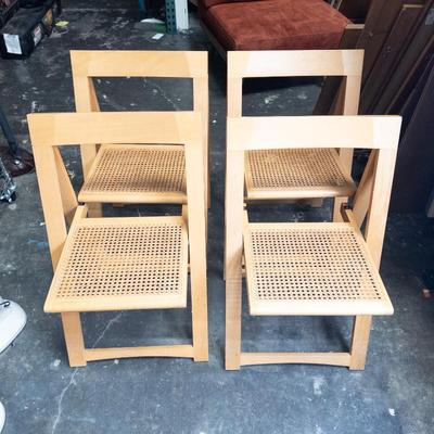 Four Mid-Century Modern Aldo Jacober Trieste Folding Chairs