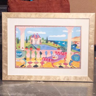 Nathaniel Mather Framed Artwork with Scenic Balcony