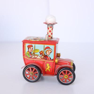 Yoshiya KO Tin Plate Circus Car Clockwork Toy
