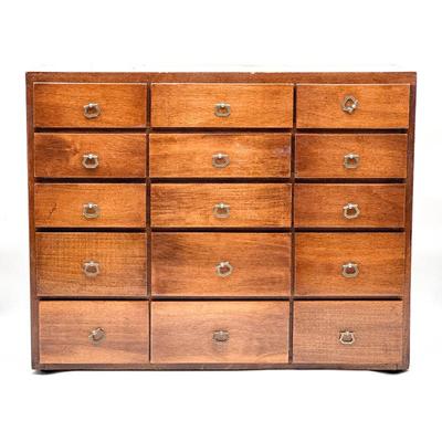 Wooden Multi-Drawer Storage Cabinet with Metal Pulls