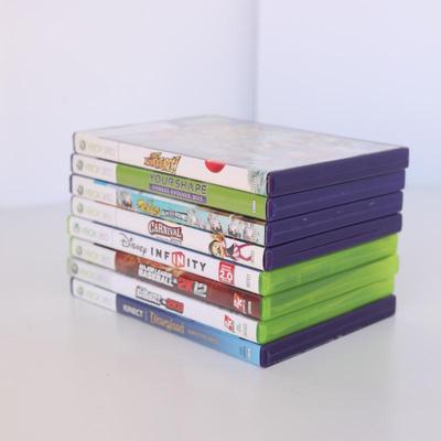 Eight Xbox 360 Games with Cases