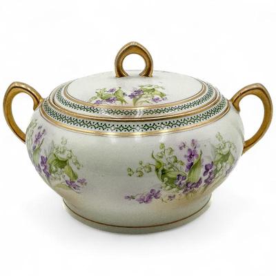 Antique Royal Munich Z.S.&C. Bavaria Porcelain Tureen with Lid
