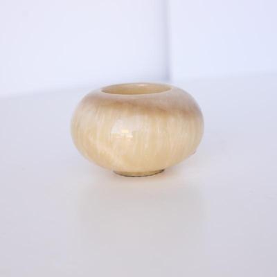 Carved Onyx Candle Holder