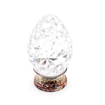 Waterford Cut Crystal Egg with Ornate Silverplate Base