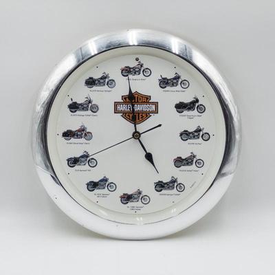 2002 Harley Davidson Motorcycle Chime Wall Clock