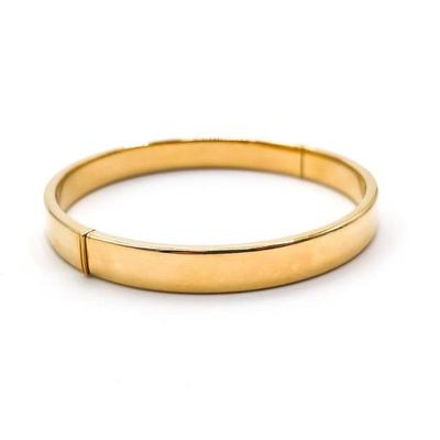 Gold-Plated 925 Sterling Silver Minimalist Cuff Bracelet