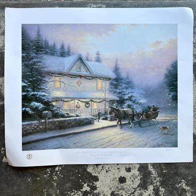 Thomas Kinkade AP Lithograph 1994 Placerville Victorian Christmas IV