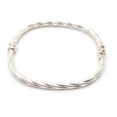 925 Sterling Silver Twisting Cuff Bracelet