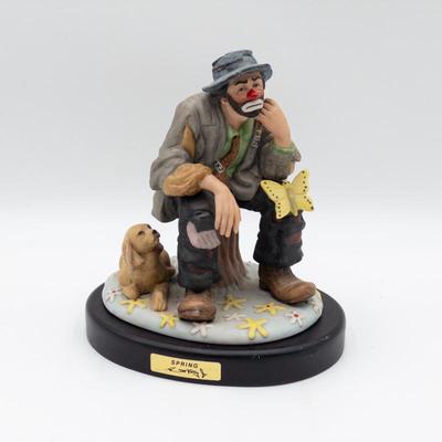 Emmett Kelly Jr. "Spring" Porcelain Clown Figurine