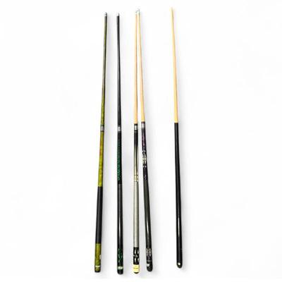 5 Assorted Pool Cues