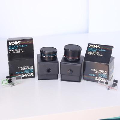 Lot of Two Sakar Lenses for Nikon Auto Focus