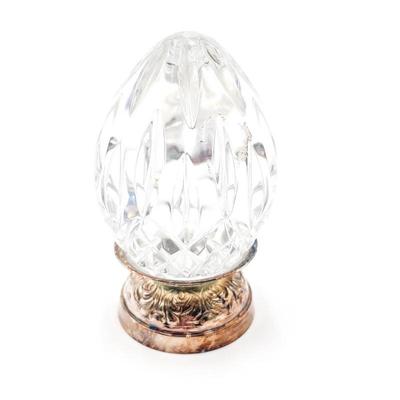 Waterford Cut Crystal Egg with Silverplated Base