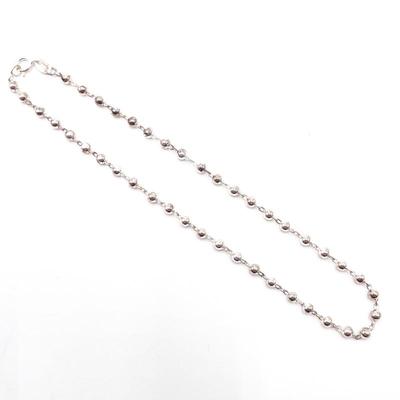 925 Sterling Silver Ball and Chain Bracelet
