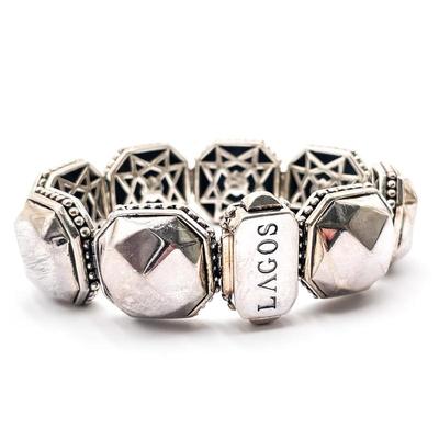Lagos 925 Sterling Silver Caviar Rocks Bracelet