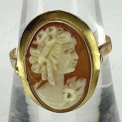 14k Gold Cameo Ring